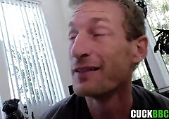 Cuckold Sharing Wife's Rectal hole With Ebony Buddies