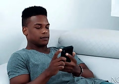 Black guys Jaxx Maxim and Adrian Hart enjoy hard anal