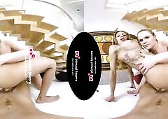TSVirtuallovers VR - Sexy Transsexual Three-some with a Cutie