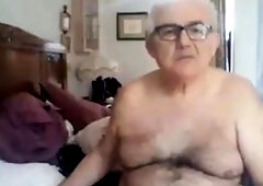 Grandpa Strokes His Meat