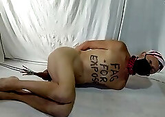homemade hardcore gay slut fag serf presented from his master as public sex and fucktoy for friends