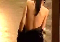 Japanese girl with latex catsuit