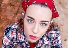 Lusty teen Tali Dova is trying hardcore sex with a long white boner