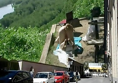 Naked anal sex billboard display by Mark Heffron