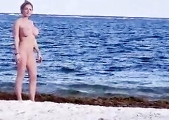 POV: Sexy Exposed Golden-haired On Beach Sees My Dick And Can't Resist