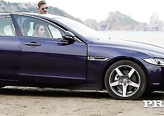 Ribald rich woman, Mia Blow is giving a oral sex to her attractive gardener and getting fucked worthy