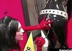 Femdom Queen RubberDoll Fucked By Boxed Doll Nicci Tristan!