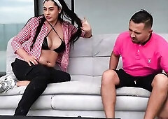 MY NERD ALLY HAS AT NO TIME BANGING A WOMAN, I GET LEWD AND GIVE HIM A ORAL SEX UNTIL THIS CHAB CUMS IN MY THROAT - MELANY LALIN GIRL