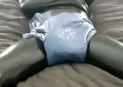 Leave my latex servitude serf in a diaper overnight