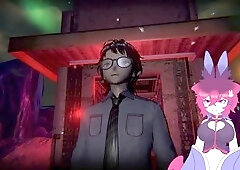 Femboy gets down with a dildo while playing spooky games