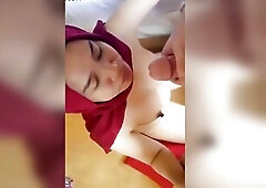 Malaysian Tudung Merah - Yuna Cum in Face