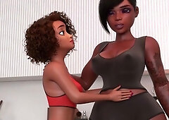 Final Animation Explodes as Ebony Dickgirl Gets Slammed Deep