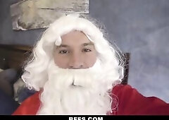 Our male Sean is lewd to be the Santa Claus at this years office Christmas party! This guy gets all clothed up and is on his way. As this chab knocks 