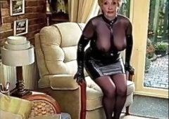 Cathy Shiny PVC Skirt Otley Pornstar Yorkshire High Heels Tits Exposed Slut Granny