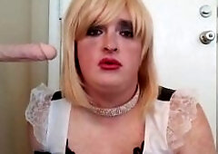 Sissy Plays with Sex Toy