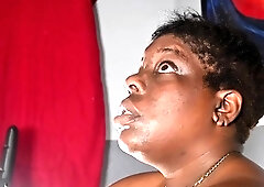 Big BBW Ebony Throat Mouth Slutted Out