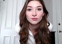 Brown-haired Miss Eva gives strict CEI and SPH instructions with teasing denial