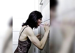 I took bunch of fotos in my fresh underware. It has this neat snap open crotch for elementary access. Towards the end of the photo session, I snapped 