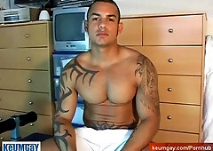 Adorable Gay-For-Pay neighbour acting in a queer pornography in spite of him