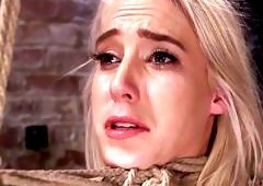 Blonde Naked Slut Gets Bonded And Roughly Aroused