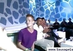 Gay guys beg to suck off male stripper