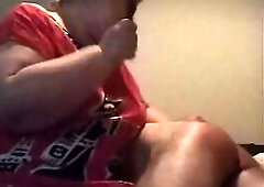 All OTK, firstly I use exposed hand, then wooden feet rub paddle and finish with a leather belt