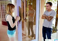 Adorable and slim Ariel Skye gets tricked and fucks bros friend