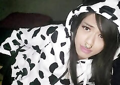 Little Trans CowGirl Likes Milk
