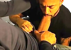 Latin Hunk Takes a Big Girthy Daddy Cock