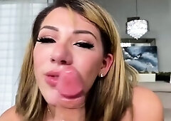 Real amateur blonde gives a hot POV blowjob on the train