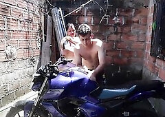 NEIGHBOUR HELPS ME WASH MY MOTORCYCLE AND THEN SCREWS MY LARGE BUTT