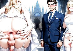 Seductive Blond Femboy bride widen your cute anal opening - Comics Queer Animation.