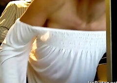 I love to tease my boss, often wearing no underclothes. This time I setup 2 webcams so I could record me teasing him. This Guy couldn't resist an