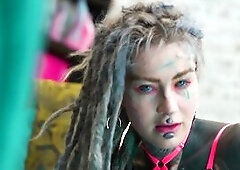 Solo Tattooed Bombshell Exploring Anal Toys in Underware