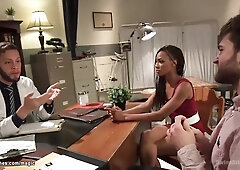 Ebony Wife Fucks Doctor Wolf Hudson While Cuckold Watches