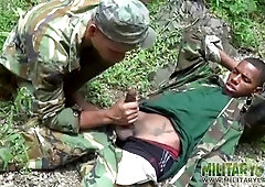 Uniformed Twinks Munching On Army Meat