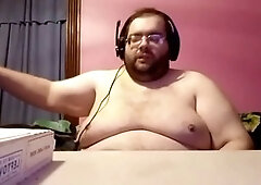 Bear gets messy with plumbing and cum in a sponge