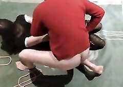 Fastened ankles and wrists. Facefucked out of leniency. Atada de manos y pies. Me follan la cara sin piedad.