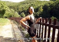 Public Pickups: Attractive Billie Star goes wild on cock