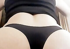 Reverse cowgirl Point of view with  buttplug