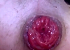 splendid moist blossom gets screwed by a long faux-cock and doesn't close anymore