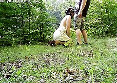 Walking my pig in the park, humiliation floozy