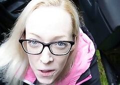 Public blowjob, public flashing, outdoor