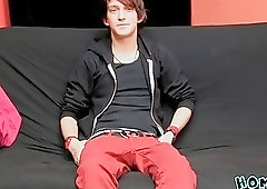 Cute emo twink masturbates solo on cam