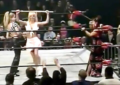 Real Mix Wrestling and Femdom 2 girls vs 1 man