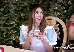 Alice shares penis in a foursome in a strange land