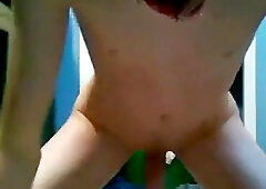 Succulent Gimp Youngster Rails Hairbrush To Money-Shot