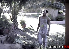 Blind teen riding black cock