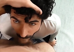 Drill My Hole: Muscled latin gay has a passion for gagging