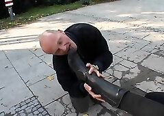 Guy Licking Dirty Feet Outdoor